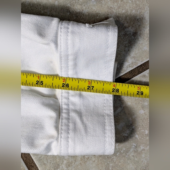 Talbot's White Classic Jean Jacket Size Large - Picture 8 of 10